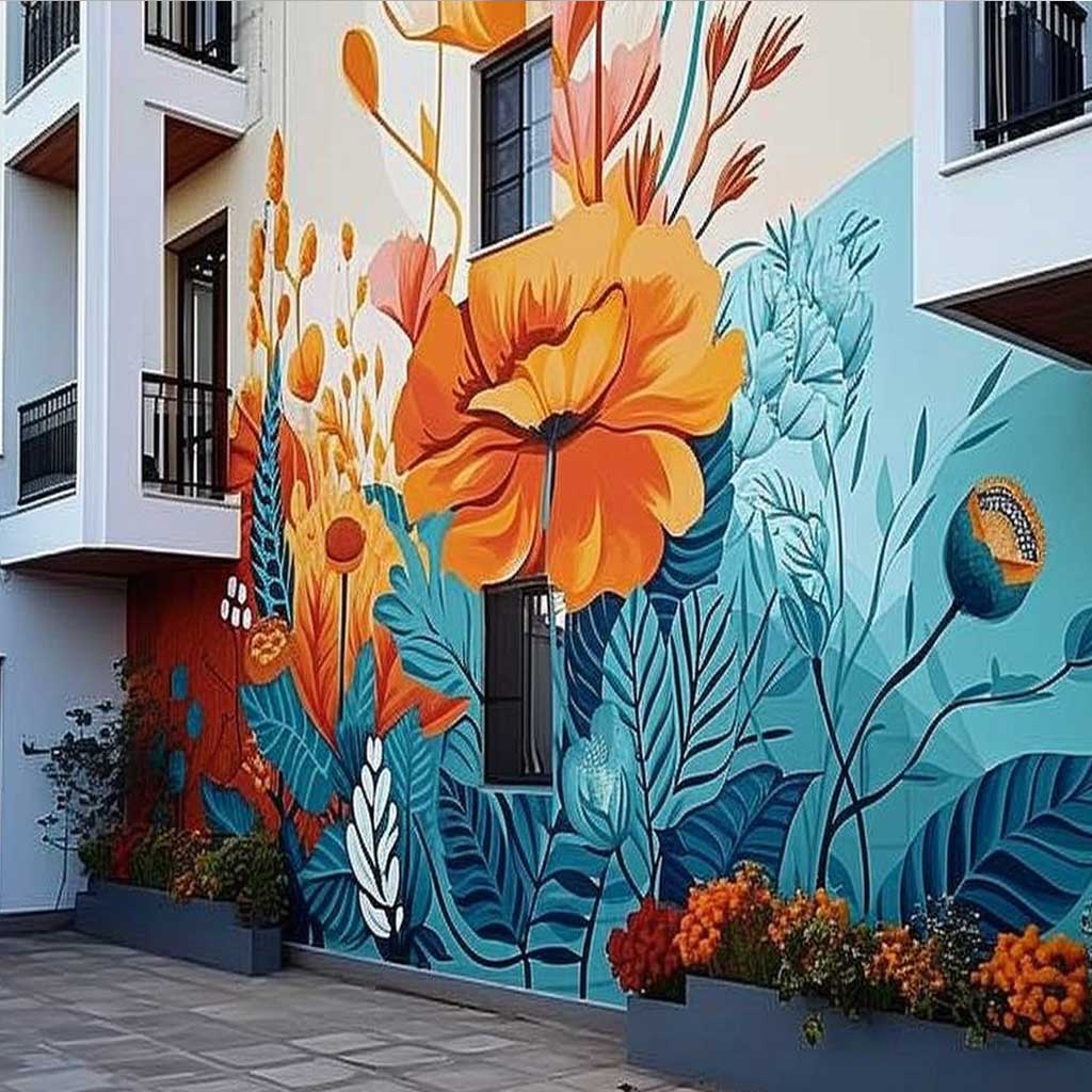 Giant Outdoor Mural - Dynamic Urban Art