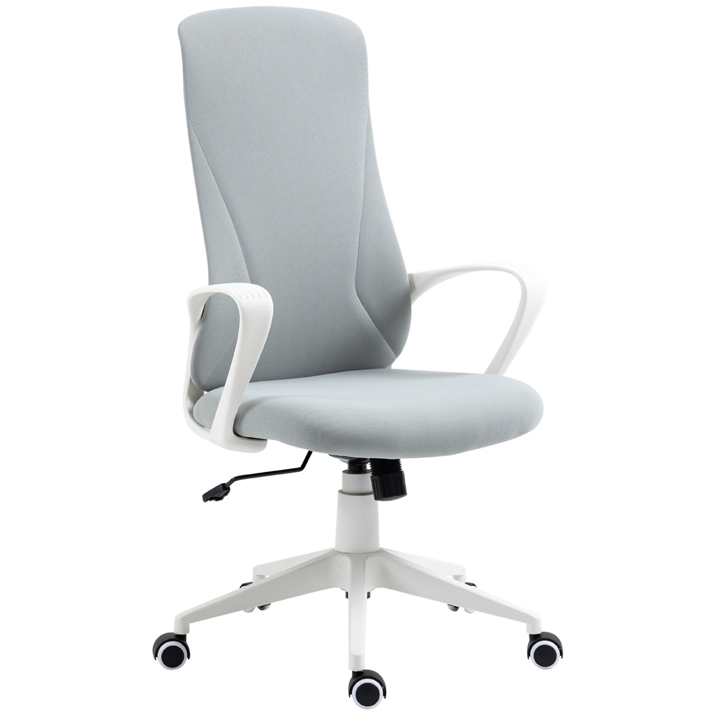 DMTT Ergonomic Office Chair with Adjustable Height & Tilt, Grey Padded Fabric