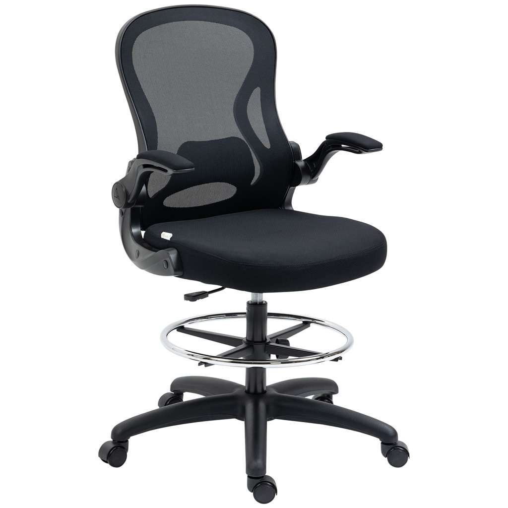 DMTT Ergonomic Office Chair with Adjustable Lumbar Support, Height, and Arms, Black