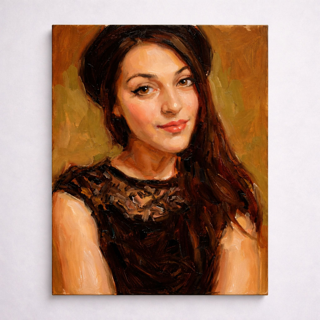 Custom Realistic Style Portrait, Hand-Painted, Made to Order